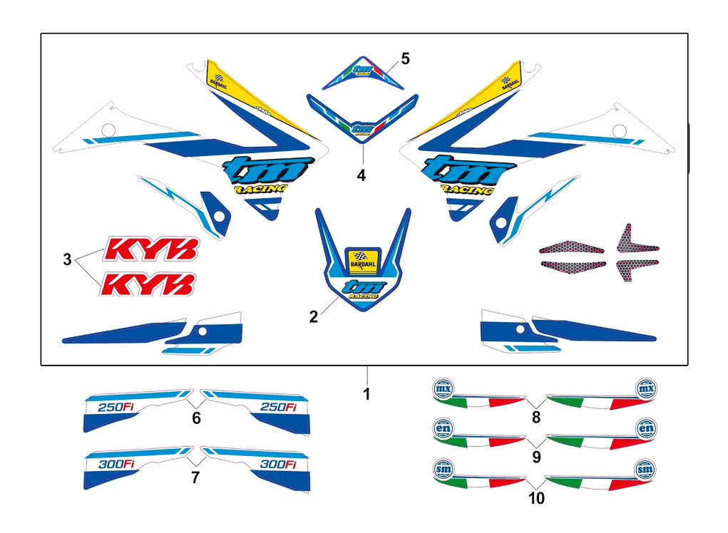 4T 250,300 FI MX/EN 2018 - FRAME - ADHESIVE KIT
